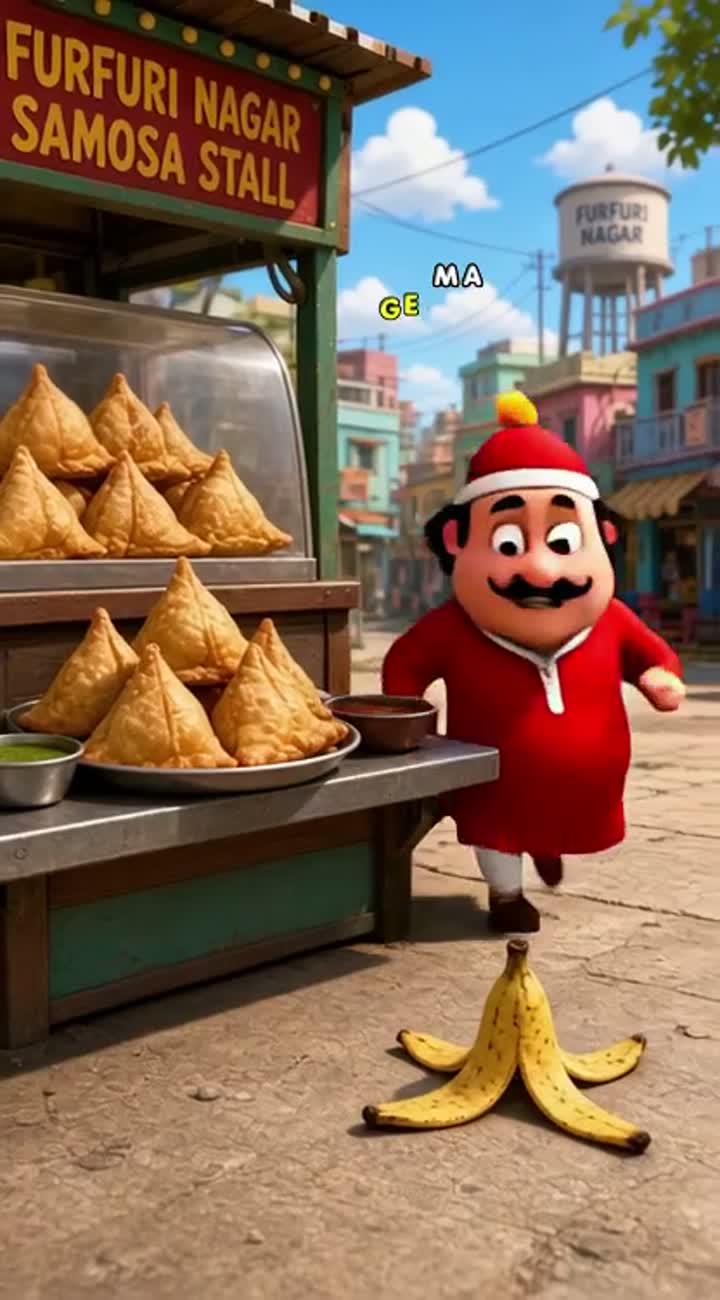 Funny, colorful 3D animated cartoon video featuring Motu and Patlu… — AI cartoon