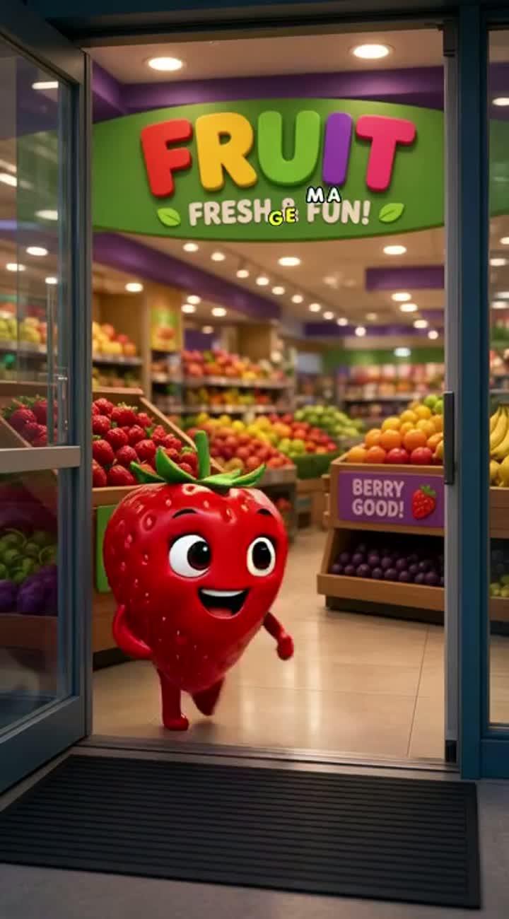 Funny 3D animated cartoon for children, in vertical 9:16 format — AI cartoon