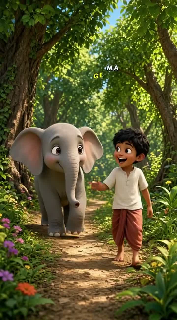 A shy robot learns to bake, Pixar stA cute 3D baby elephant meets… — AI cartoon