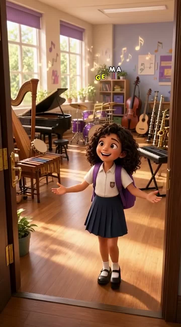With smooth movements and a joyful educational atmosphere — AI cartoon
