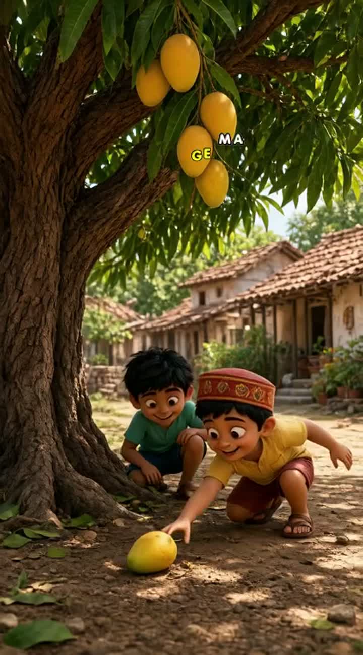 Set in a charming Indian village — AI cartoon