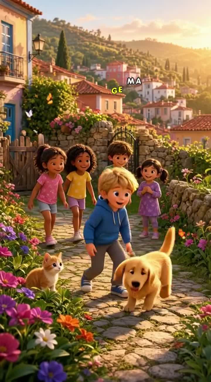 A vibrant, premium-quality 3D cinematic animated scene… — AI cartoon