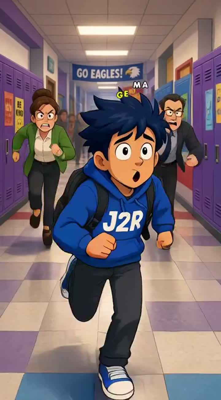 Episode 1: "I Accidentally Became the Most Wanted Kid at School — AI cartoon