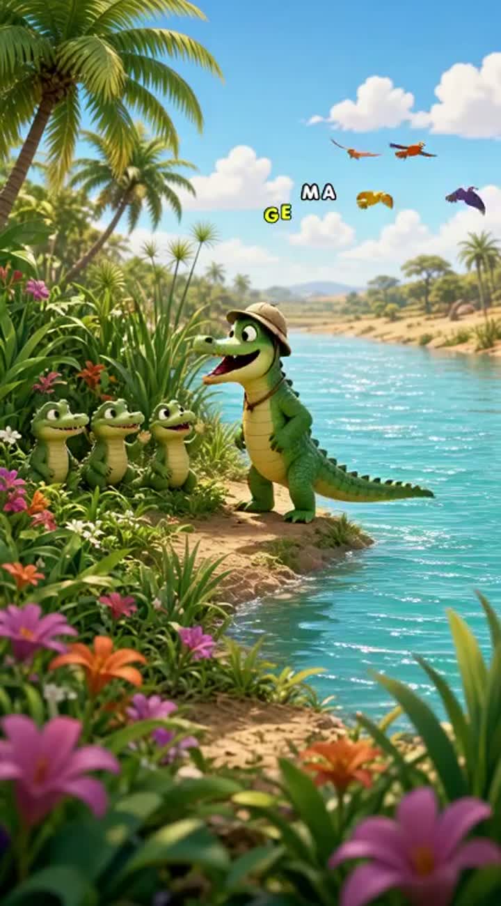 A high-end 3D animated family musical set on the lush… — AI cartoon
