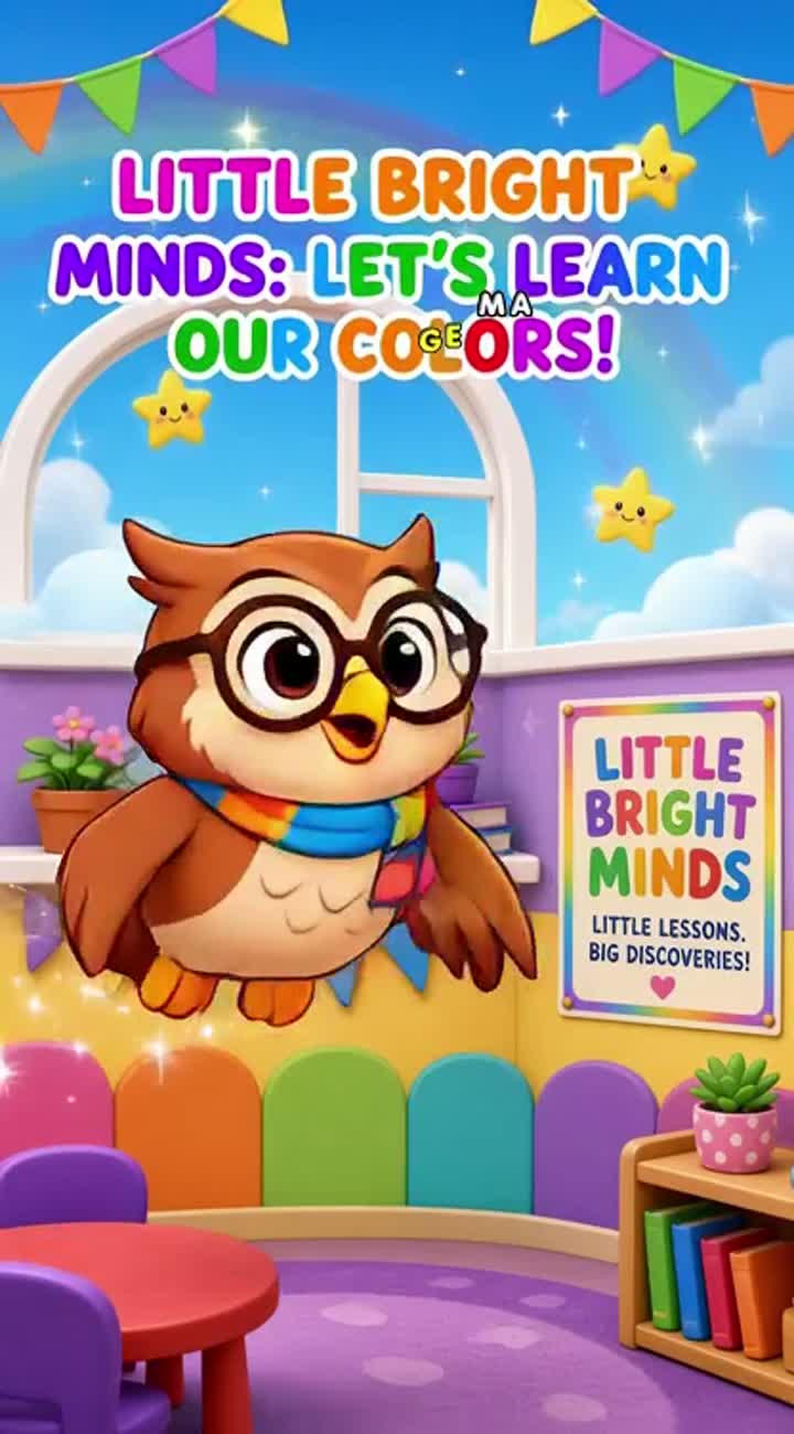 LITTLE BRIGHT MINDS: LET'S LEARN OUR COLORS! — AI cartoon