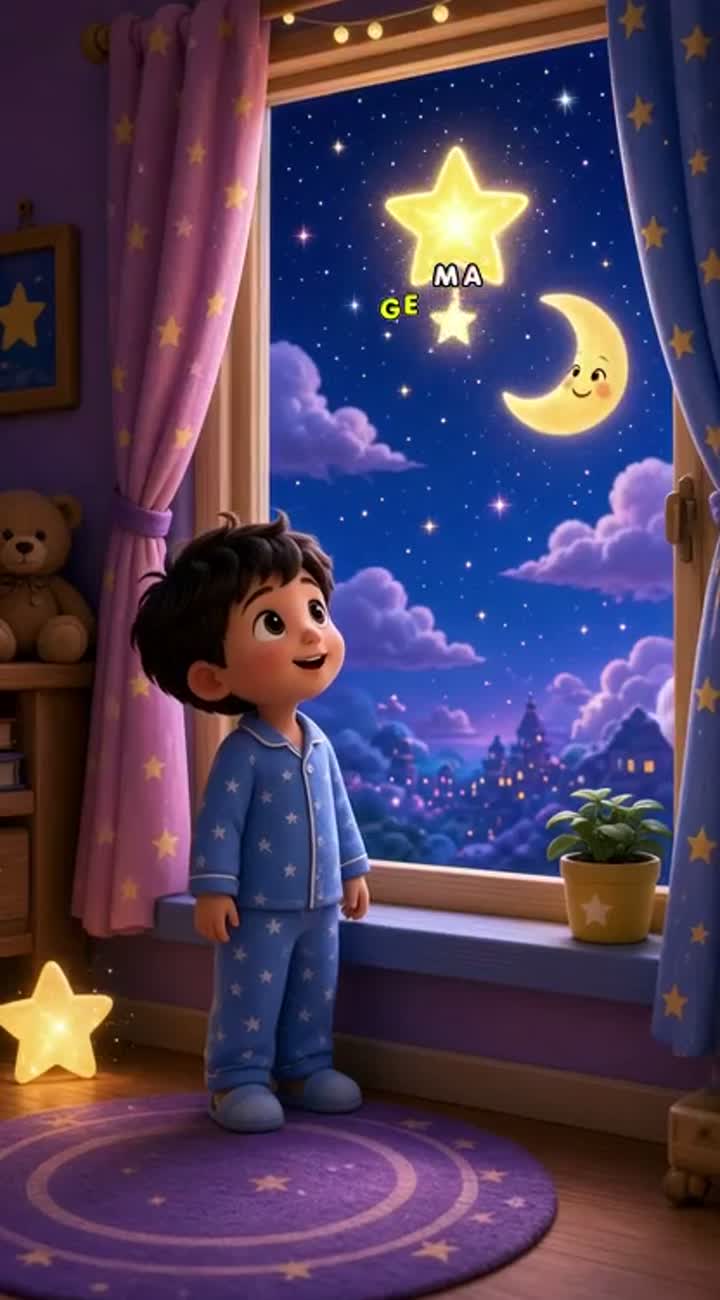 Topic: Twinkle Twinkle Little Star — AI cartoon