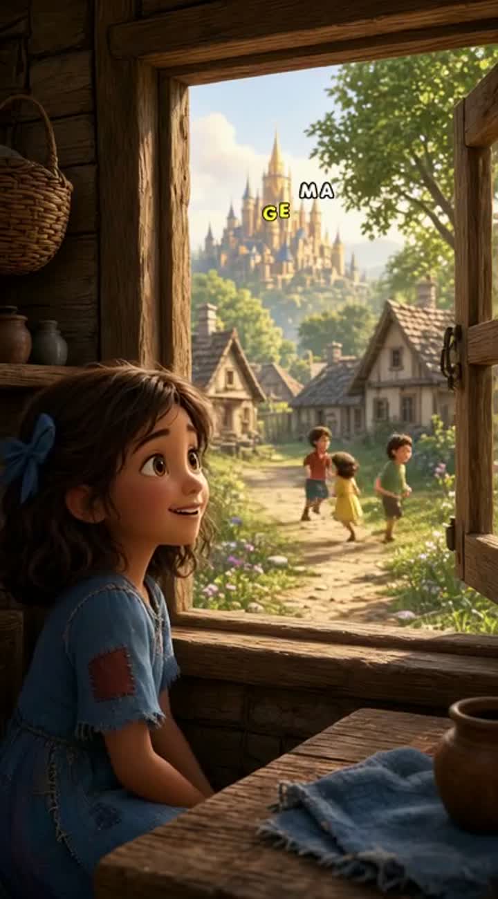 Cria um vídeo de animação 3D cinematográfica infantil com duração… — AI cartoon