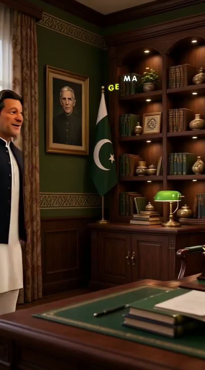 High-quality 3D animated cartoon video featuring Imran Khan… — AI cartoon