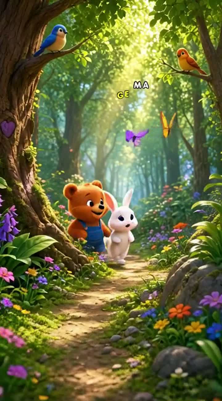 The Secret of the Enchanted Forest — AI cartoon