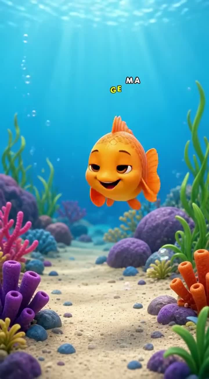 Colourful 3D animated children's nursery-rhyme video — AI cartoon