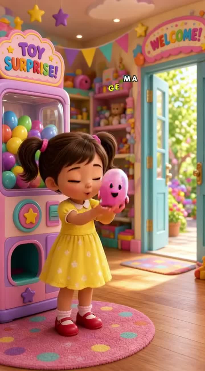 Colorful, polished 3D preschool animation with soft… — AI cartoon