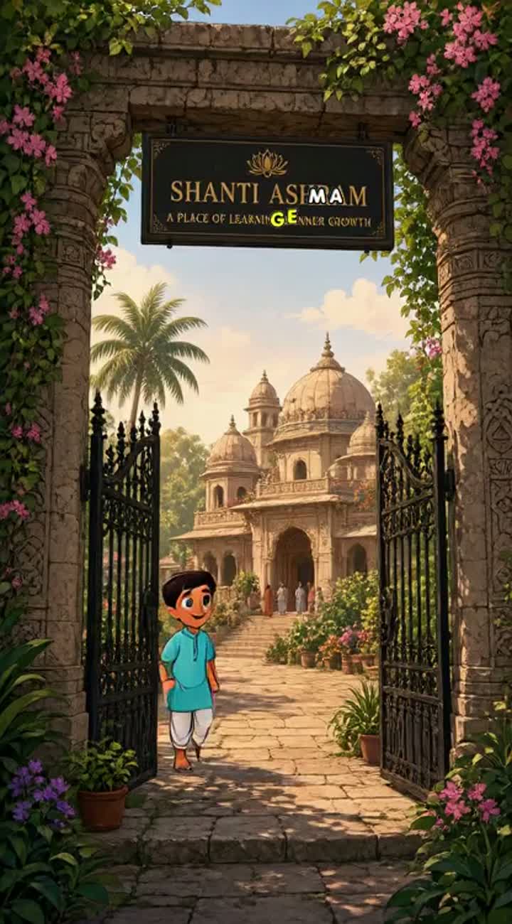 Aarav was an ordinary 13-year-old boy who knew nothing about… — AI cartoon