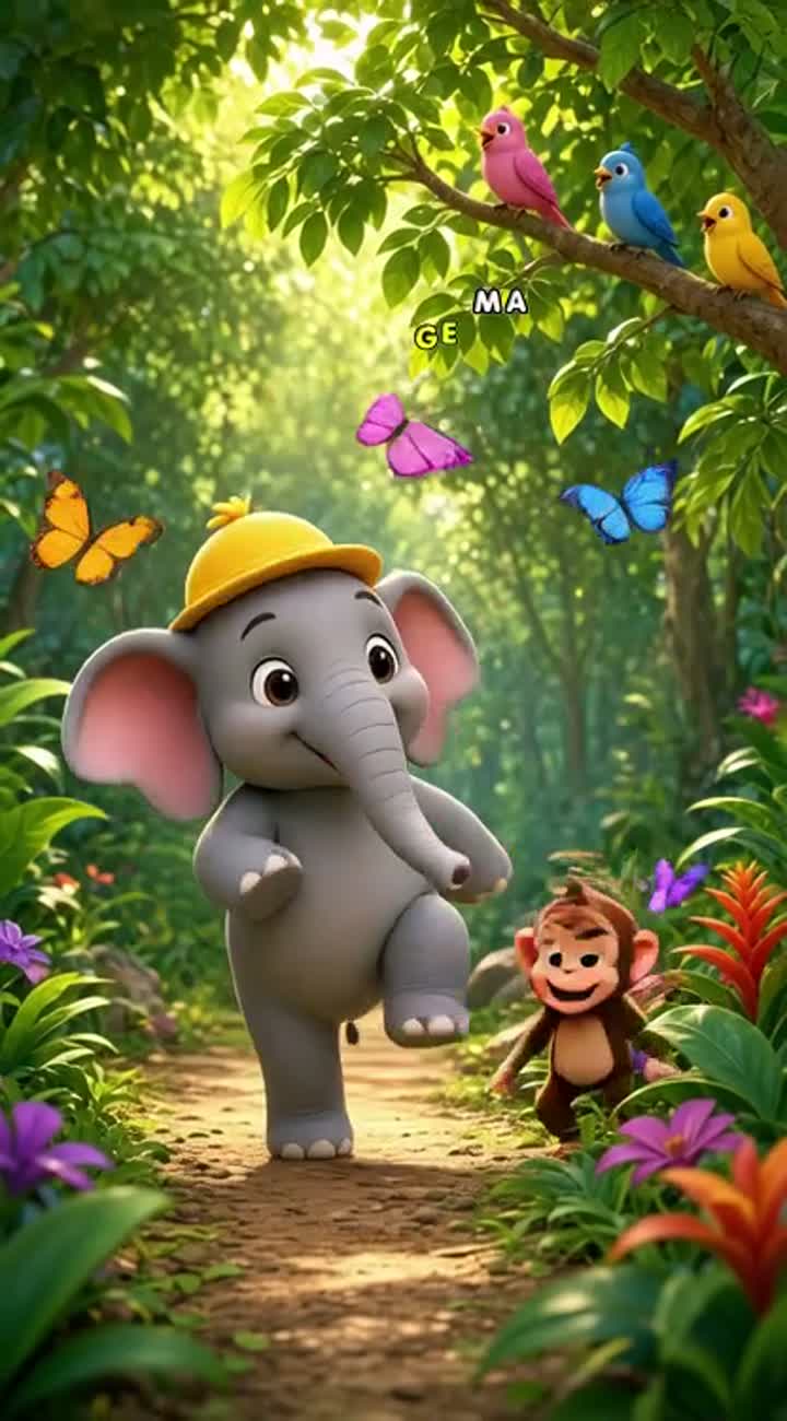 Cute 3D animated cartoon video for a Hindi nursery rhyme — AI cartoon