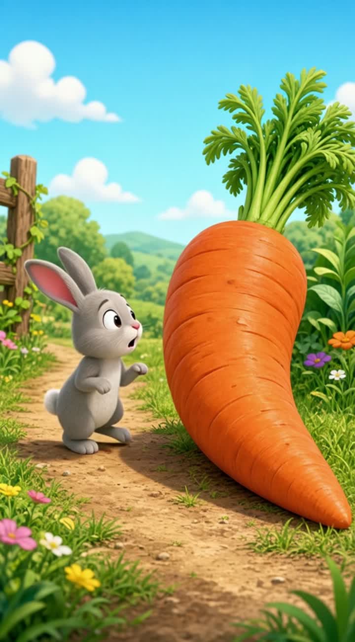 The Giant Carrot — AI cartoon
