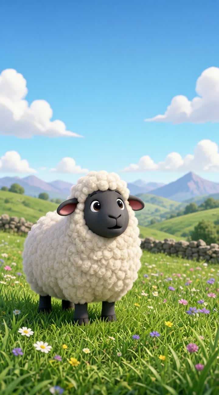The Sheep's Giant Sneeze — AI cartoon