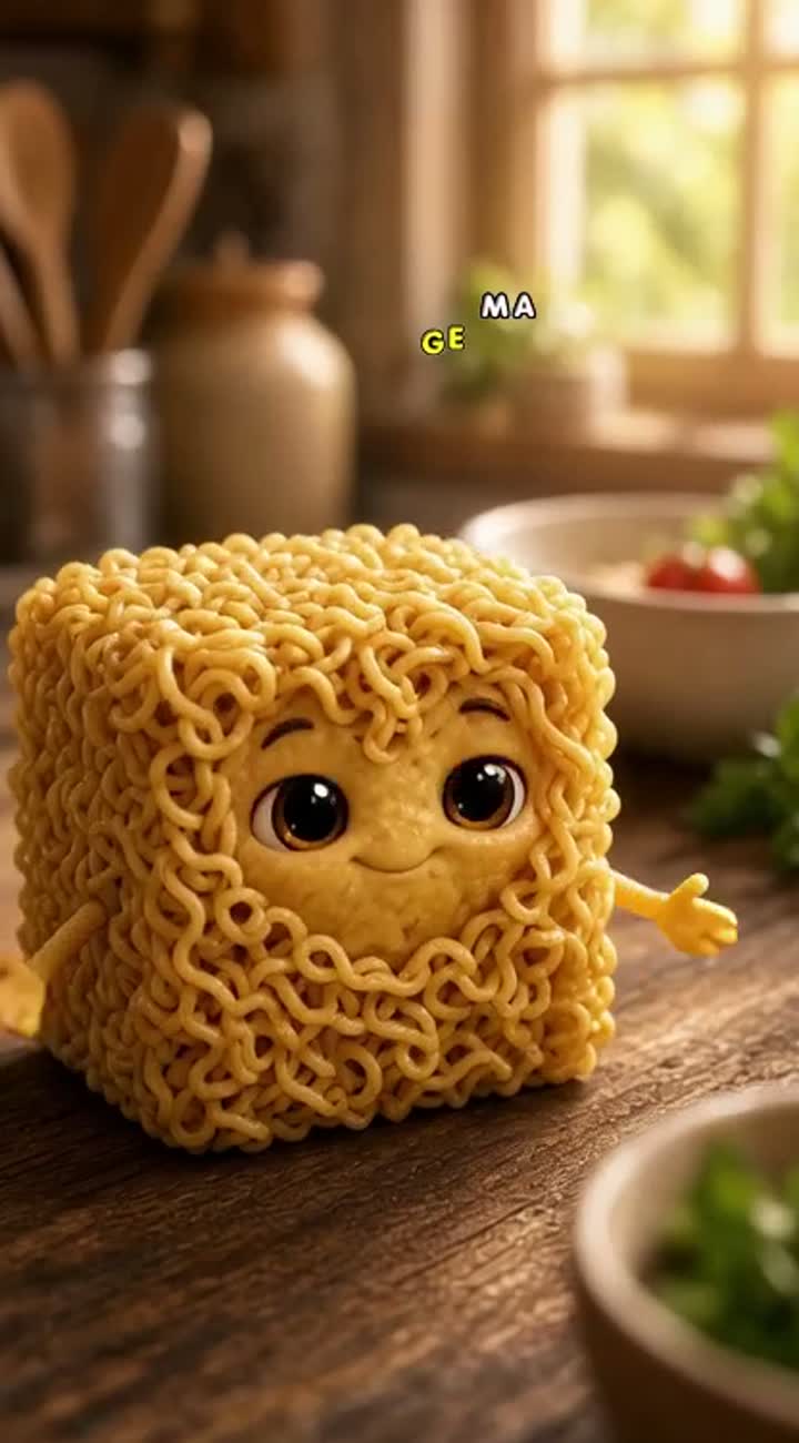 Hyper-realistic, cinematic 3D animated food video featuring… — AI cartoon