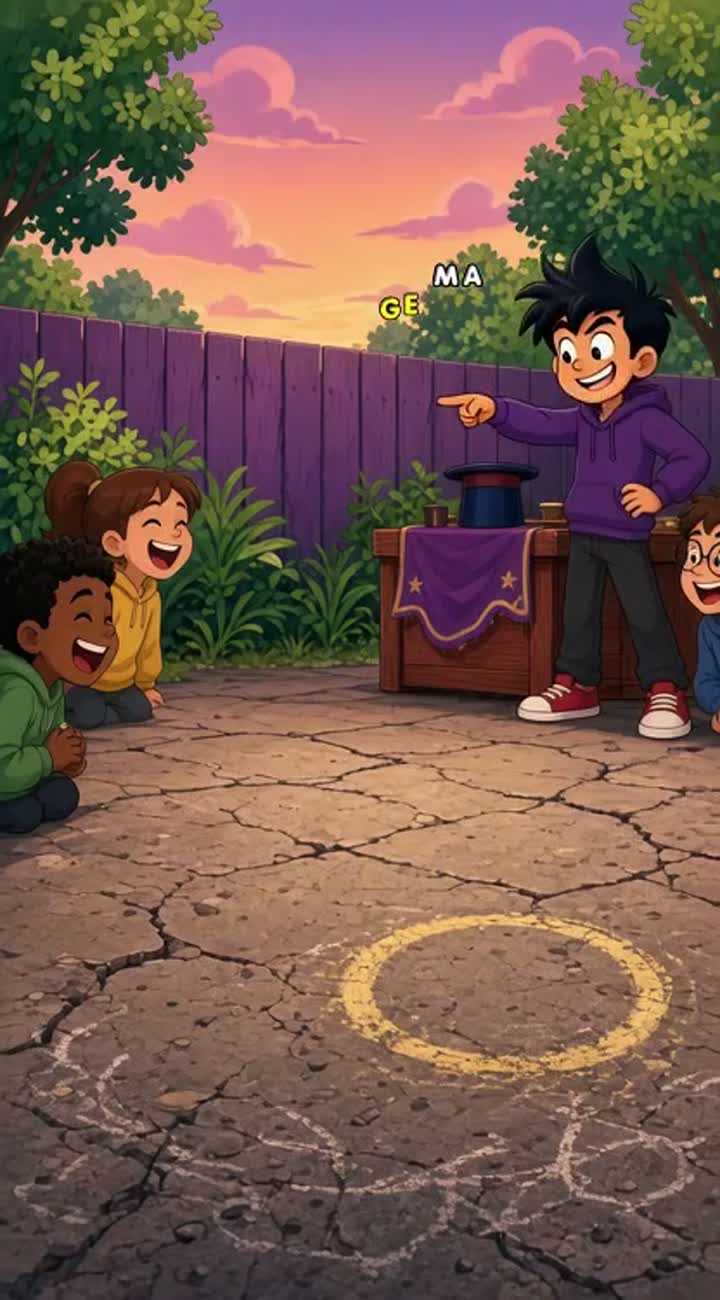 A mischievous kid tries to impress — AI cartoon