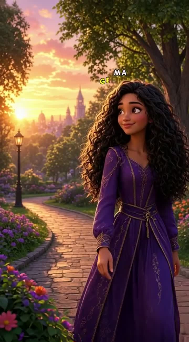 Beautiful, colourful 3D animated-movie scene featuring a young… — AI cartoon