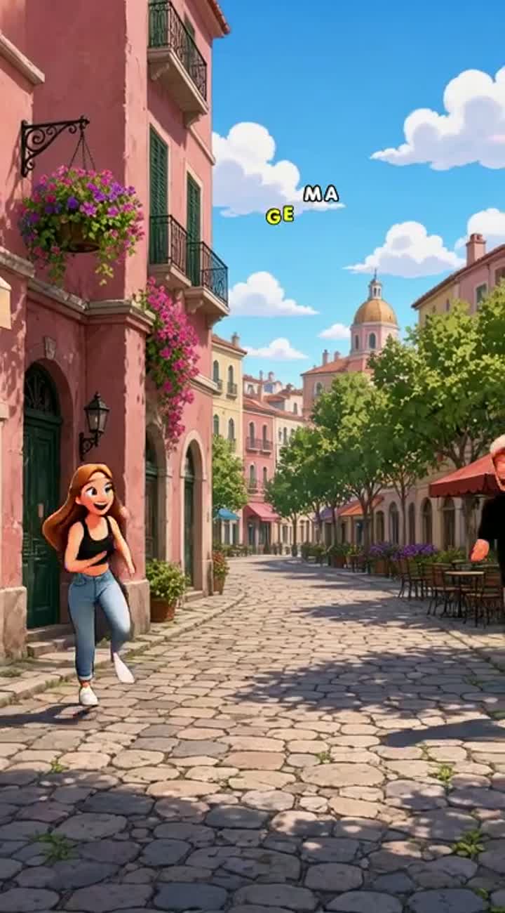 A vibrant, colorful cartoon with smooth, fluid animation… — AI cartoon