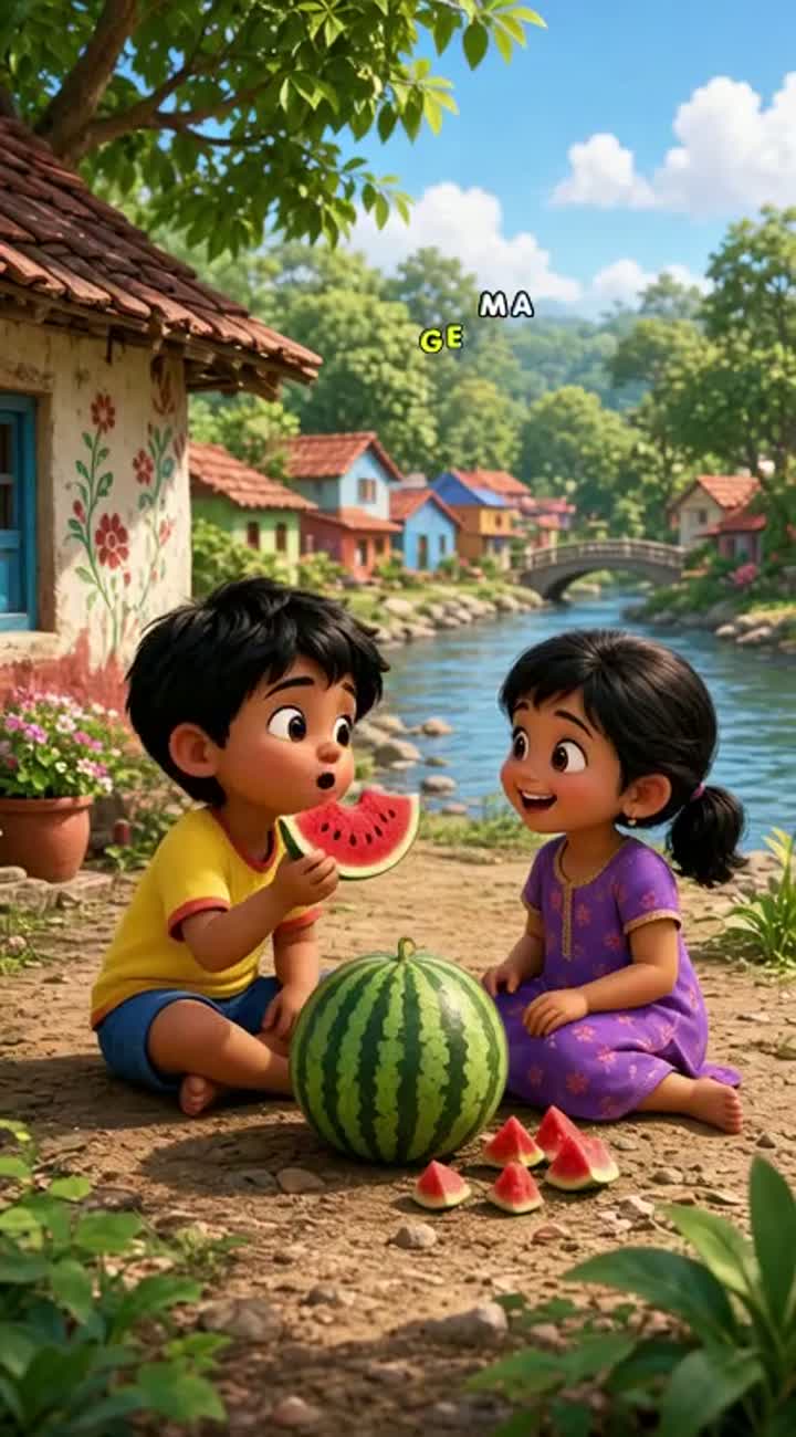 A vibrant, colorful 3D cartoon with smooth, fluid animation — AI cartoon