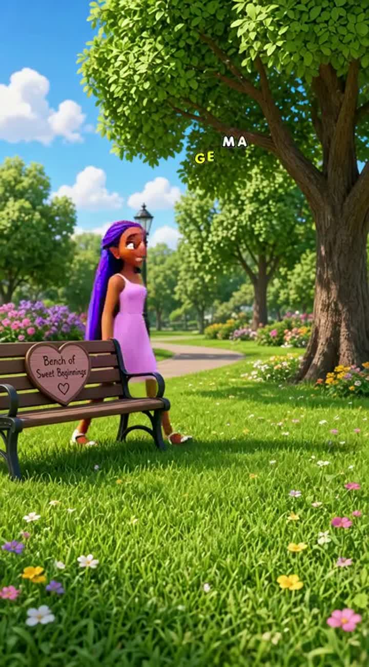 Funny and romantic 3D cartoon of Marshay… — AI cartoon