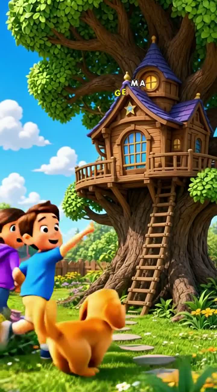 Colorful 3D animated cartoon for American children ages 2-8 — AI cartoon