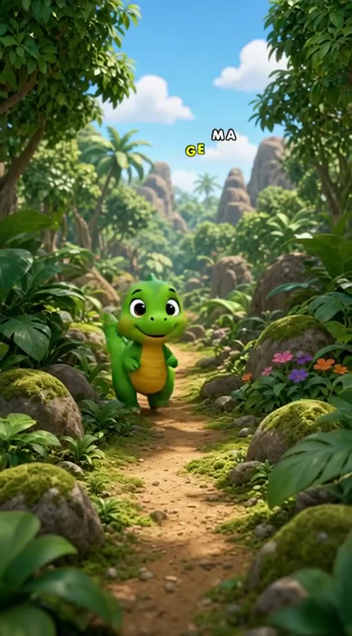 Vertical 9:16 3D cartoon animation for a children's YouTube Shorts… — AI cartoon