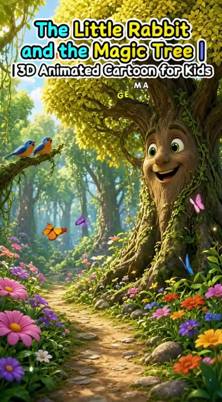 The Little Rabbit and the Magic Tree — AI cartoon