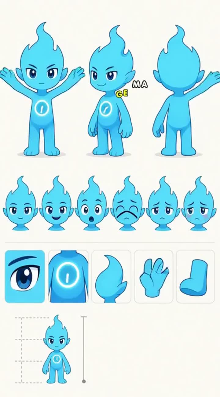 Use the attached image as the style reference — AI cartoon