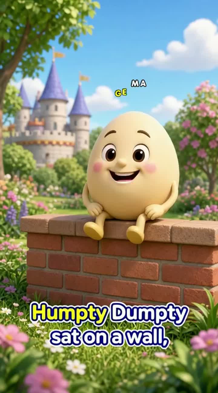 Colorful 3D animated nursery rhyme video for young children based… — AI cartoon