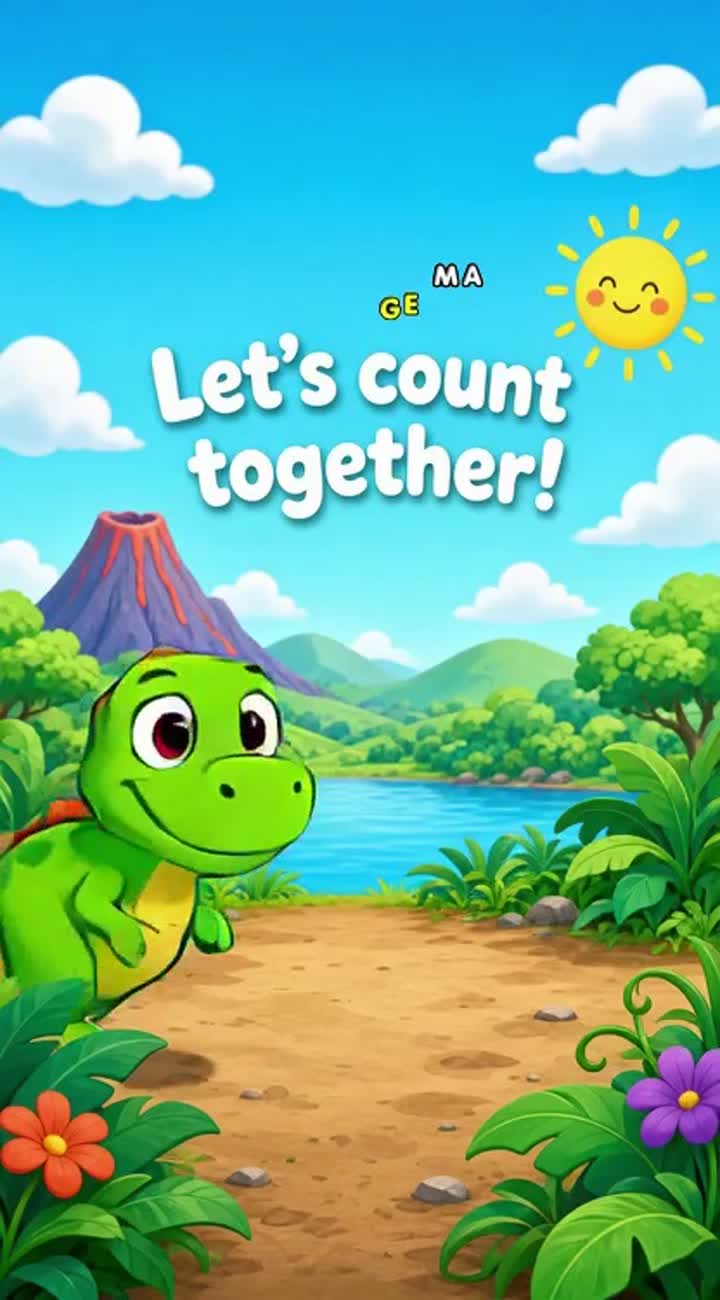 Count with Dino! — AI cartoon