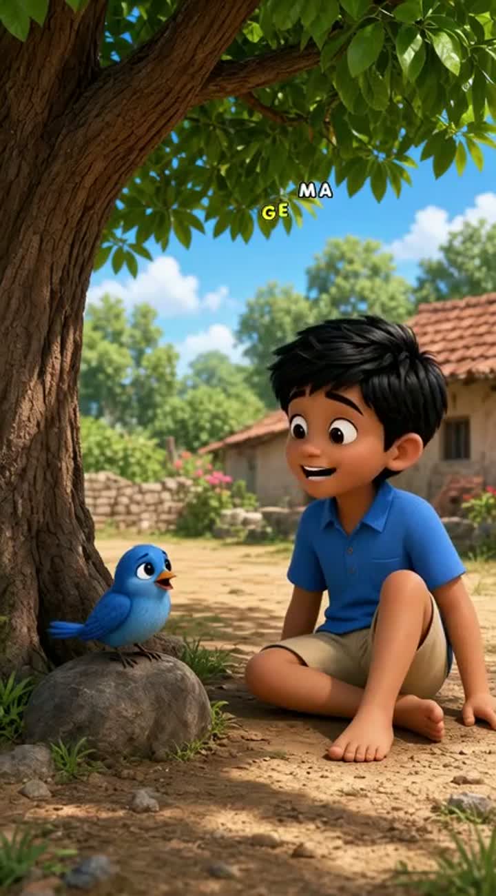 Complete Hindi 3D animated cartoon story for children titled… — AI cartoon