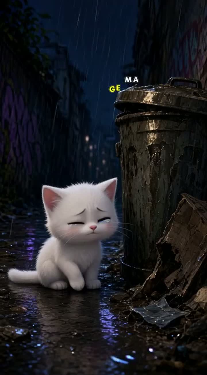 The Poor Kitten Who Became a Millionaire's Son — AI cartoon