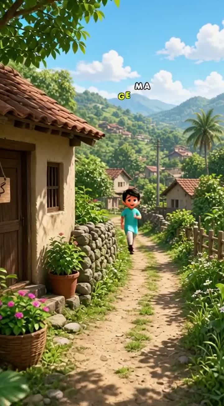 Detailed 3D animated cartoon with the following scene structure — AI cartoon