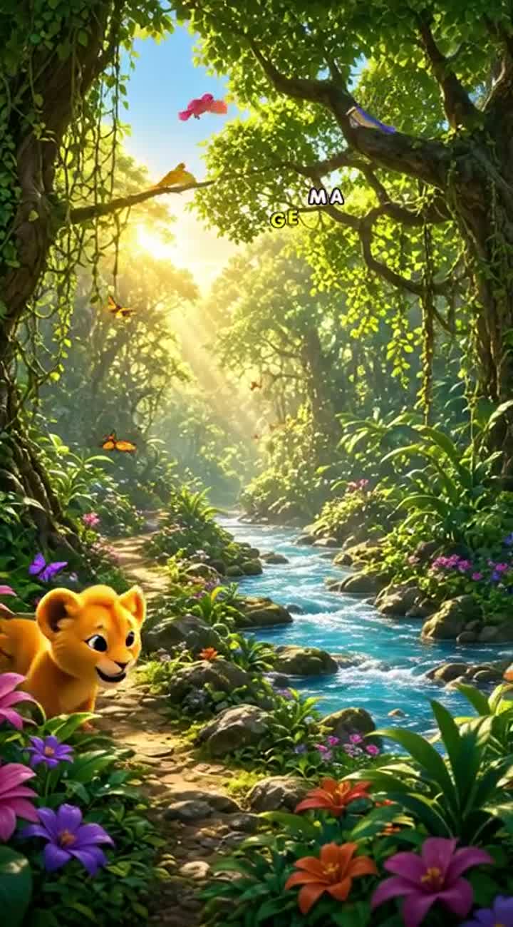Beautiful and entertaining 3D cartoon video for children about… — AI cartoon