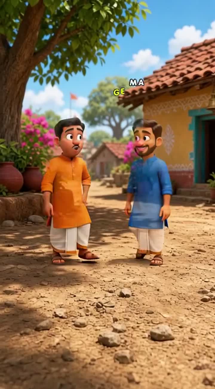 A funny 3D cartoon comedy scene — AI cartoon