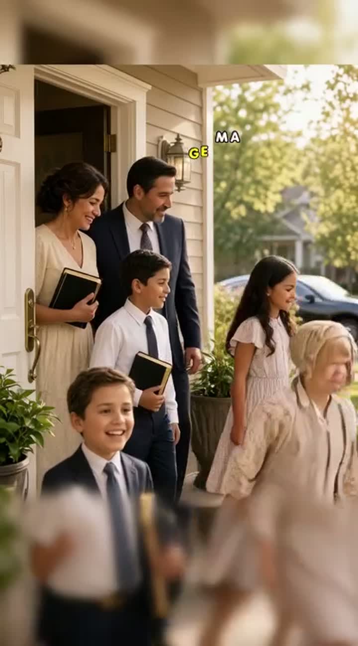 Realistic, cinematic short film about a family that appears kind… — AI cartoon
