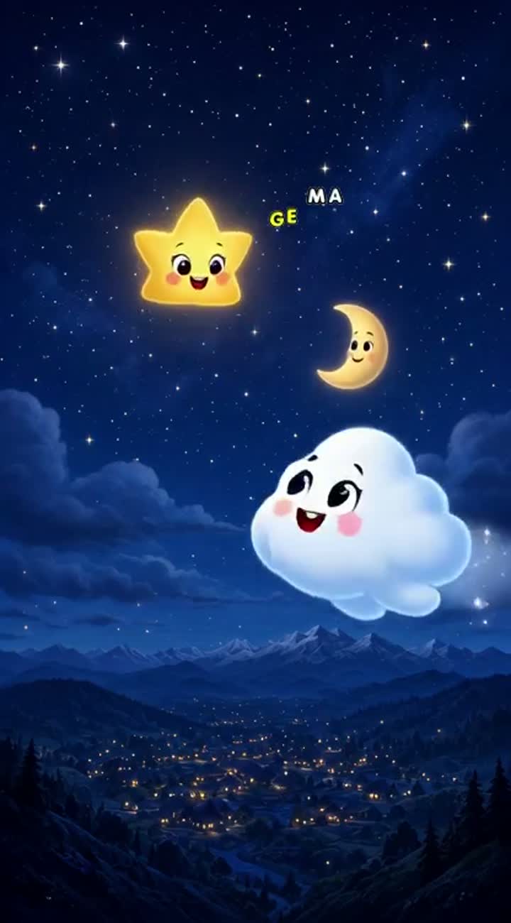The Magical Journey of the Little Stars — AI cartoon