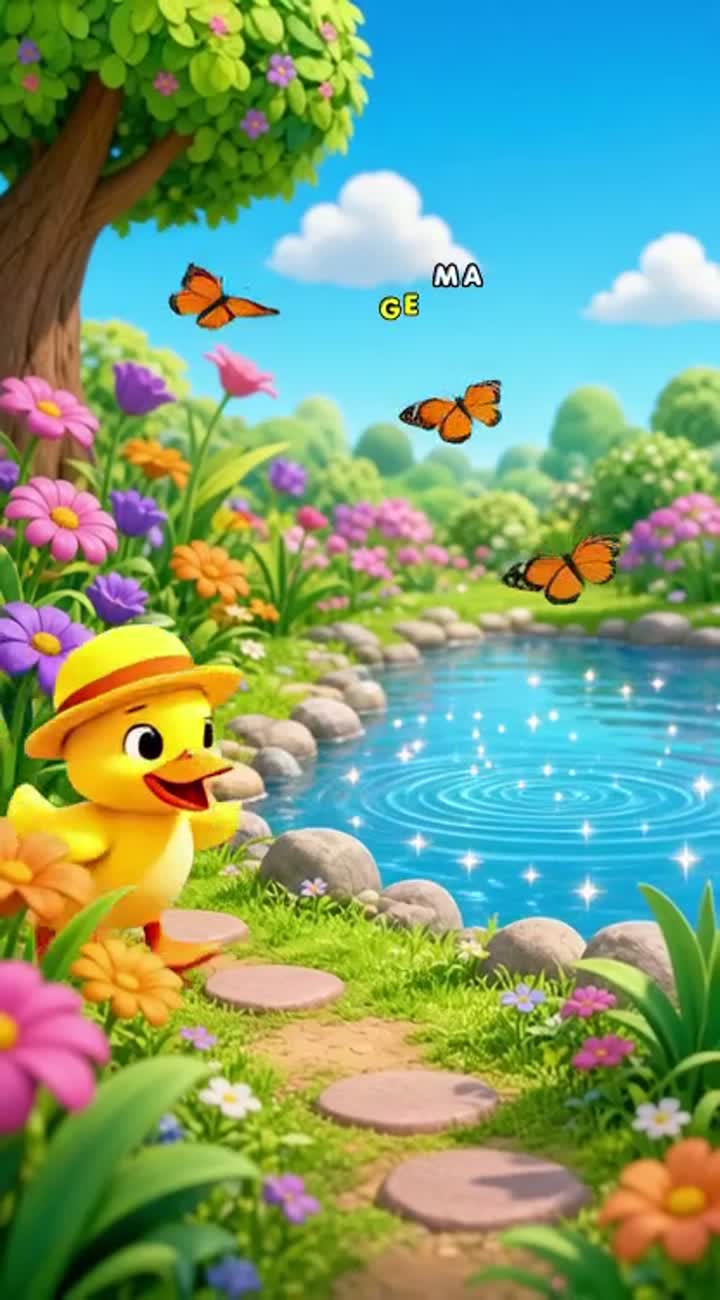 A cute, colorful 3D cartoon for toddlers — AI cartoon