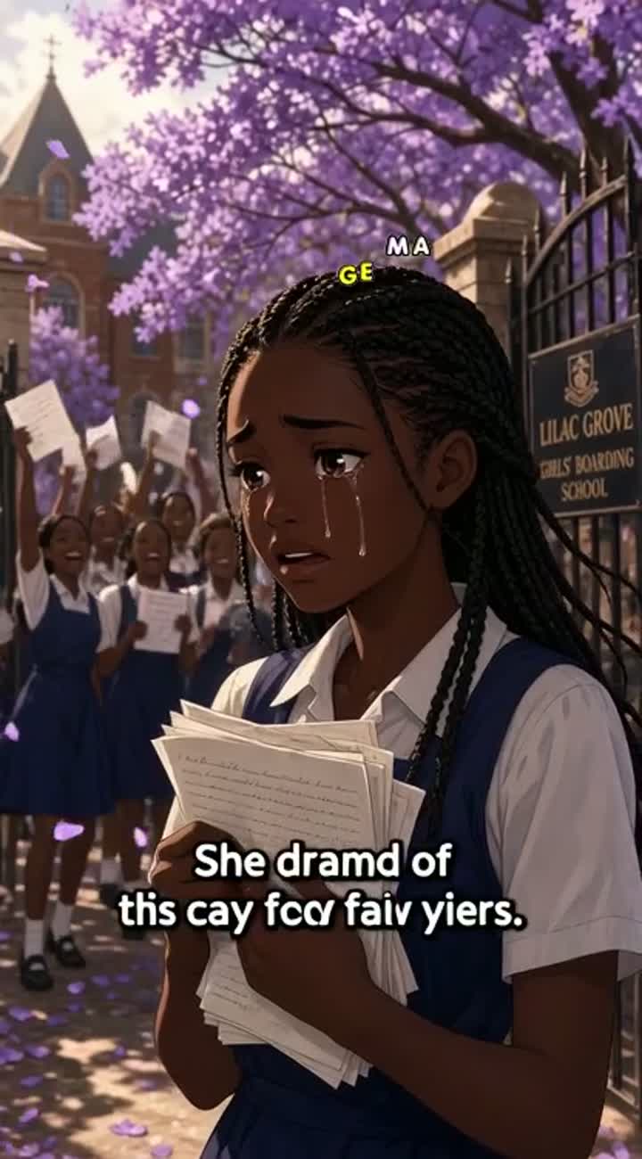 Outside a traditional all-girls boarding school during graduation… — AI cartoon