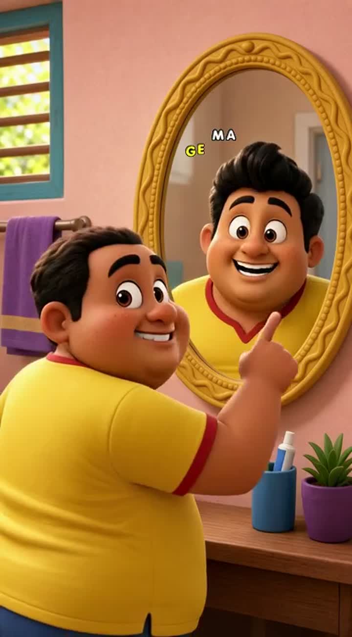 Vertical 9:16 funny Hindi cartoon short for YouTube Shorts — AI cartoon