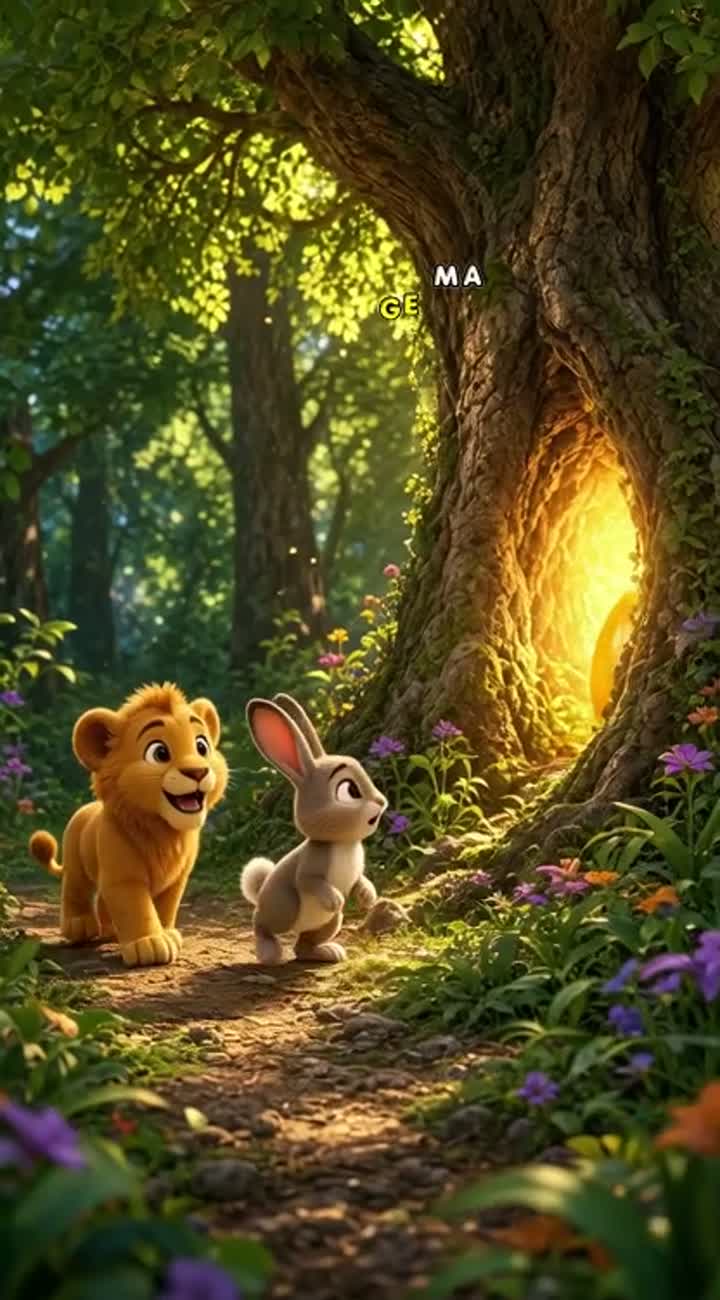 Lulu and Banduq and the Mysterious Golden Egg — AI cartoon
