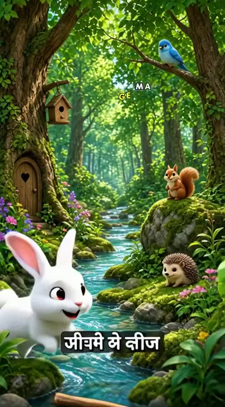 Friendship between a rabbit and a turtle… — AI cartoon