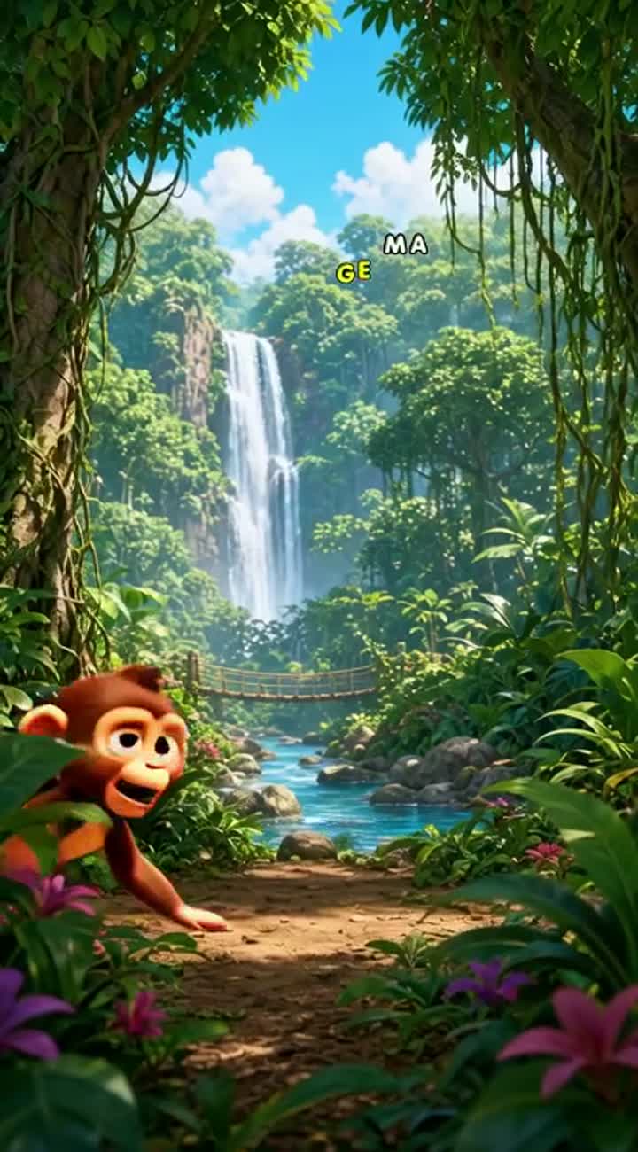 Funny 3D cartoon in vertical 9:16 format… — AI cartoon