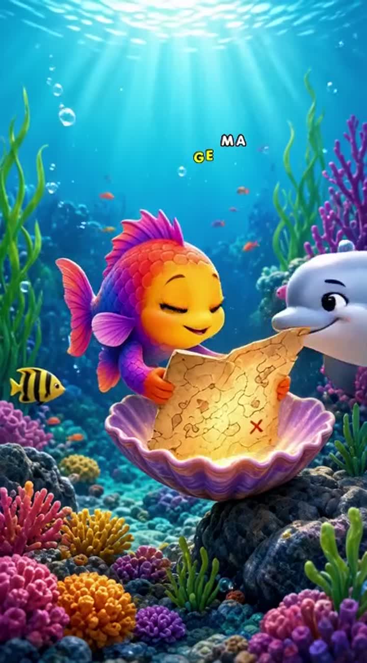 Short, continuous animated cartoon shot set in a vibrant… — AI cartoon