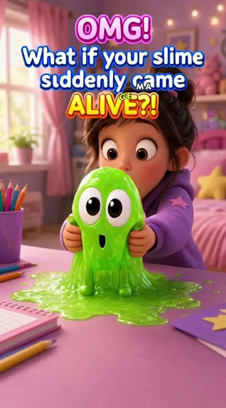 WHAT IF YOUR SLIME CAME ALIVE?! #Shorts — AI cartoon