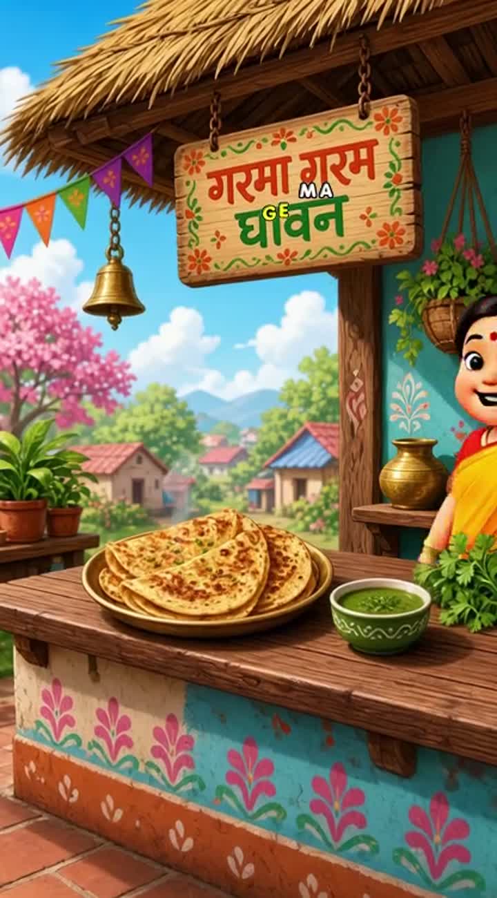 And bright, cheerful colors — AI cartoon