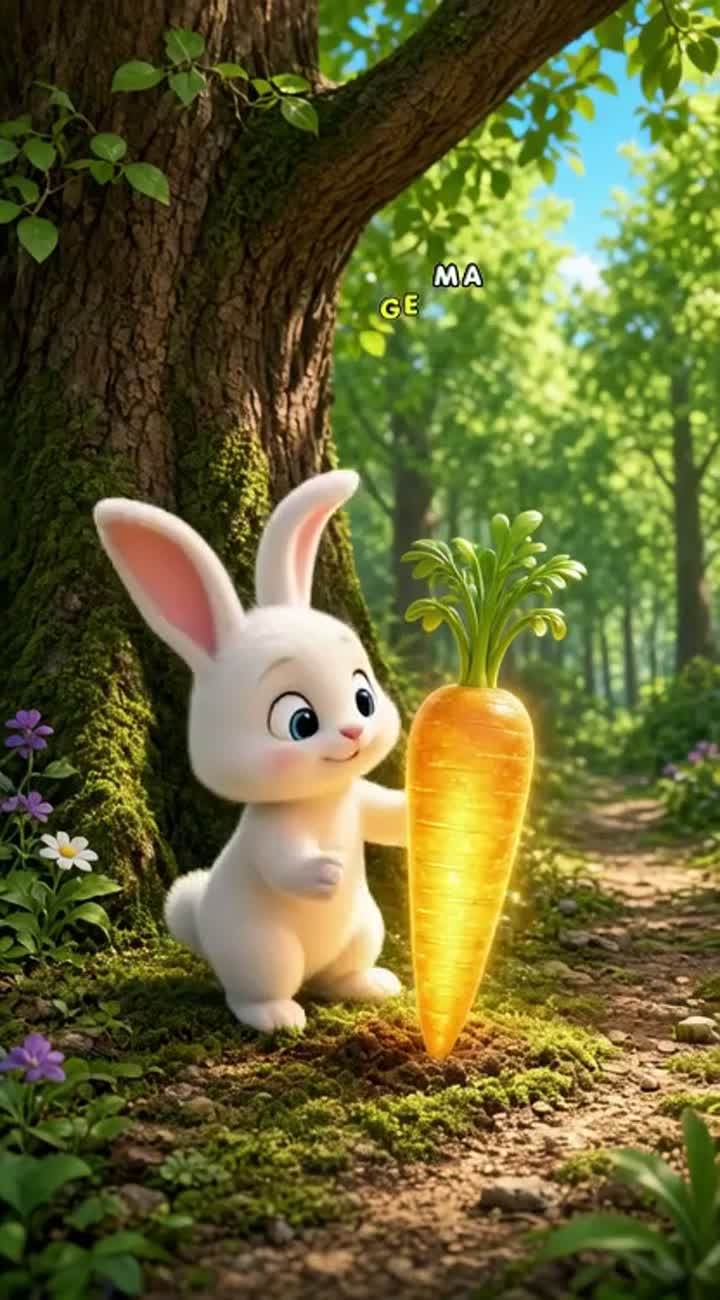 Benny the Little Bunny and the Magic Carrot — AI cartoon