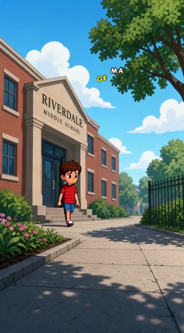 A boy who was bullied at school Animated cartoon with smooth… — AI cartoon