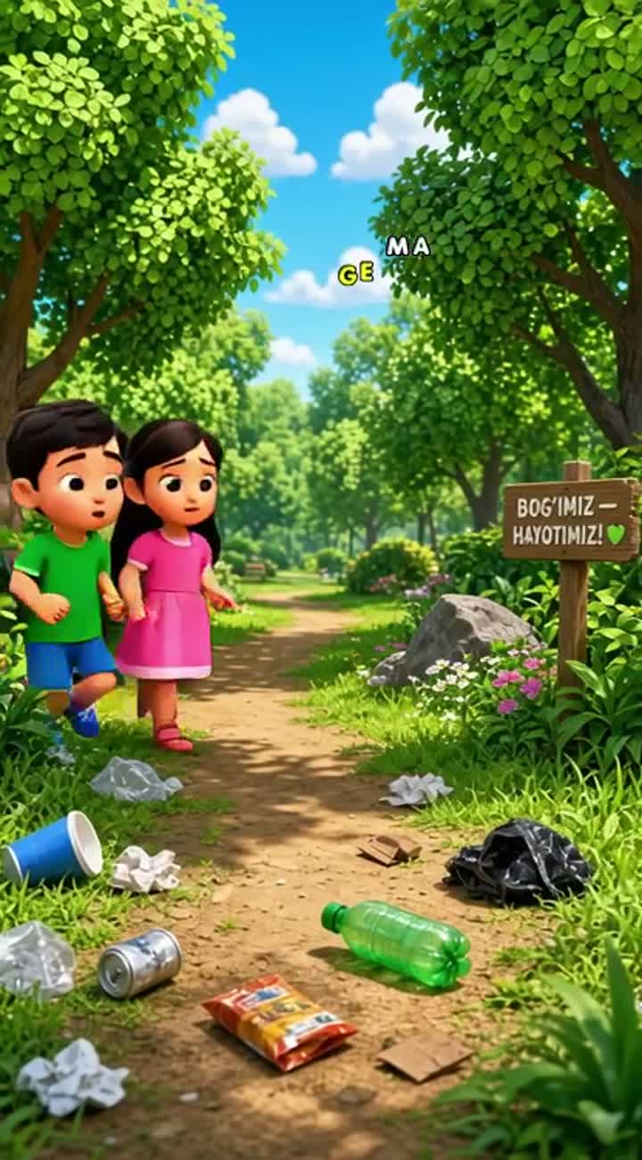 Save Nature — AI cartoon
